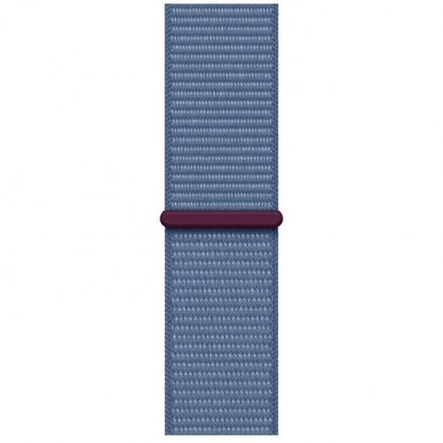 Apple Watch SE 2023, 44 мм, корпус из алюминия серебристого цвета, спортивный браслет цвета ледяной синий, MREF3