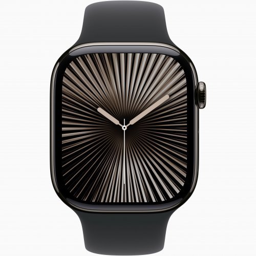 Apple Watch Series 10 GPS + Cellular, 42 мм Slate Titanium Case with Black Sport Band, S/M, MWXG3Q