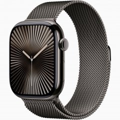 Apple Watch Series 10 GPS + Cellular, 42 мм Slate Titanium Case with Slate Milanese Loop, MX053Q