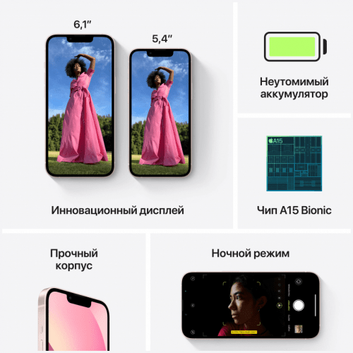 Apple iPhone 13, 128 ГБ, Pink, Розовый