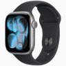 Apple Watch Series 11 GPS, 46 мм Space Gray Aluminum Case with Black Sport Band, M/L